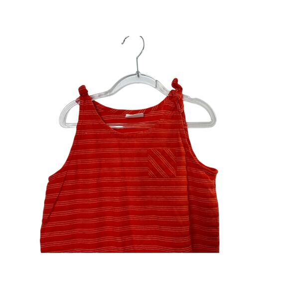 Hanna Andersson Red & White Stripe Knot Tank Dress GIrl's Size 12 - Picture 2 of 8